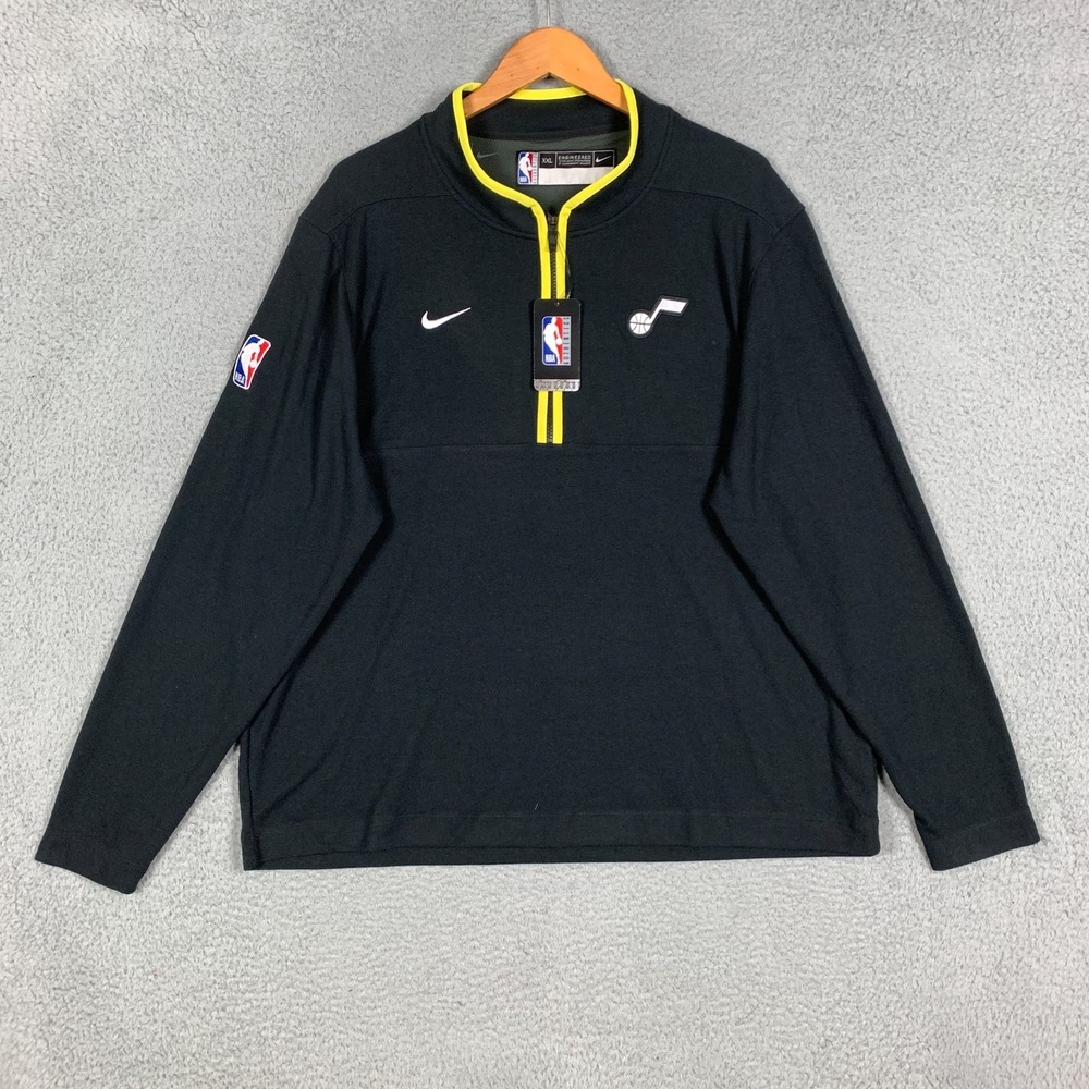 NWT Nike Utah Jazz Pullover Mens XXL 2XL Black Zip Up NBA Engineered Team Issued
